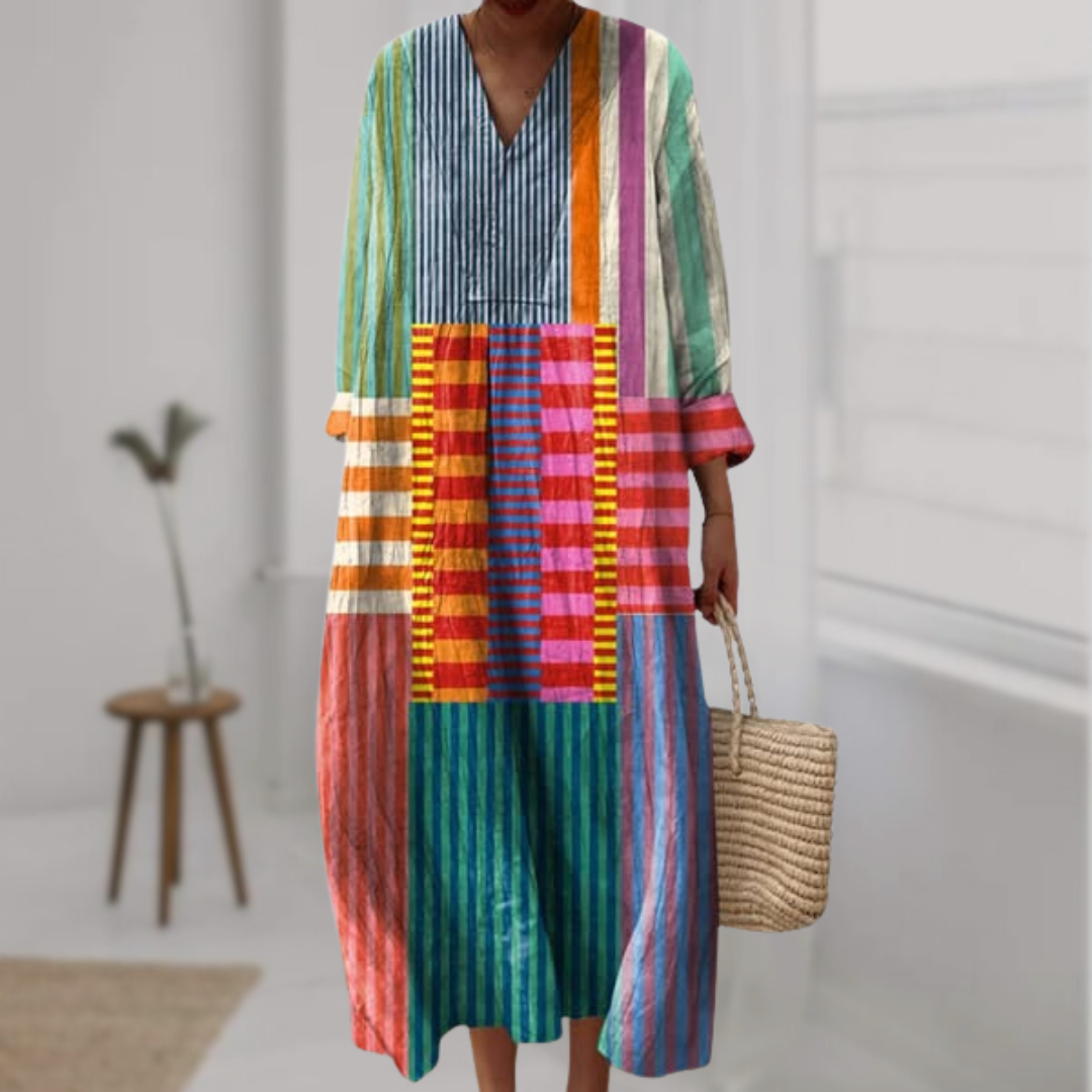 Printed Crewneck Dress