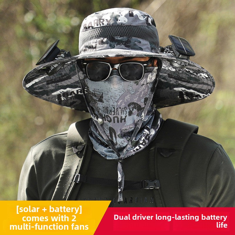 🔥Summer Essential – Solar Fan Cooling Hat for Outdoors & Beach