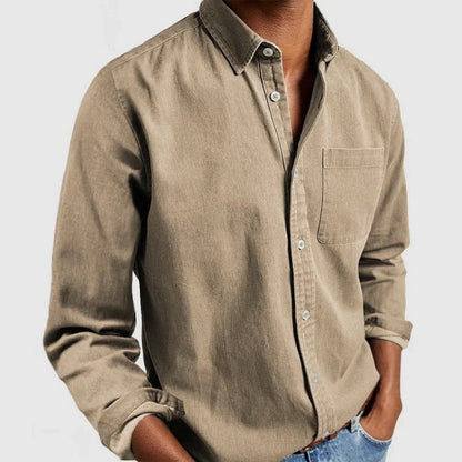 Premium men's shirt with lapel collar - Stylish and comfortable