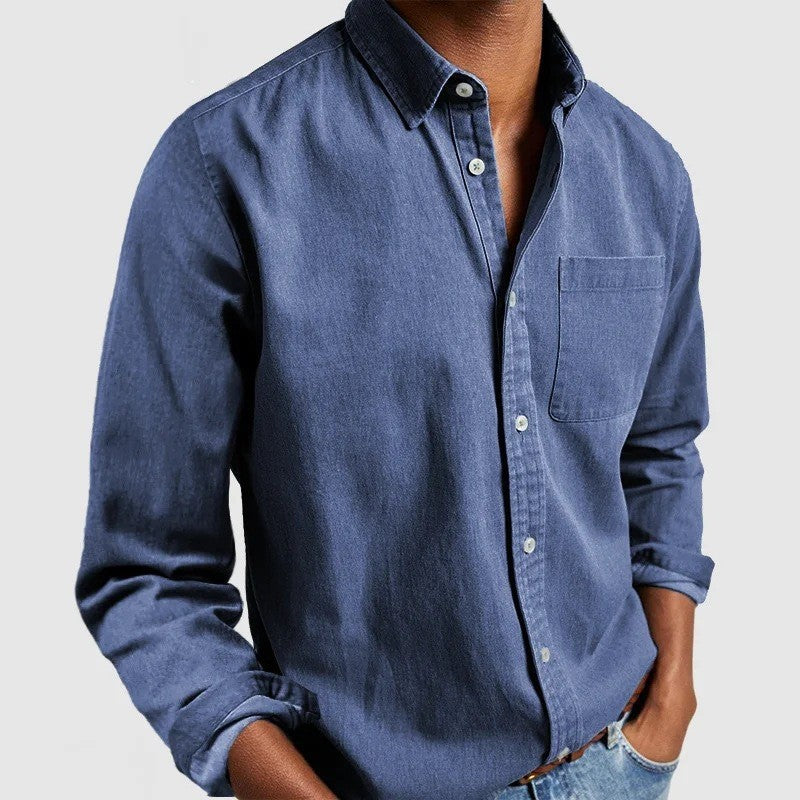 Premium men's shirt with lapel collar - Stylish and comfortable