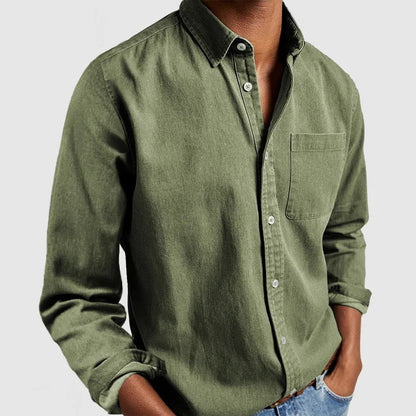 Premium men's shirt with lapel collar - Stylish and comfortable