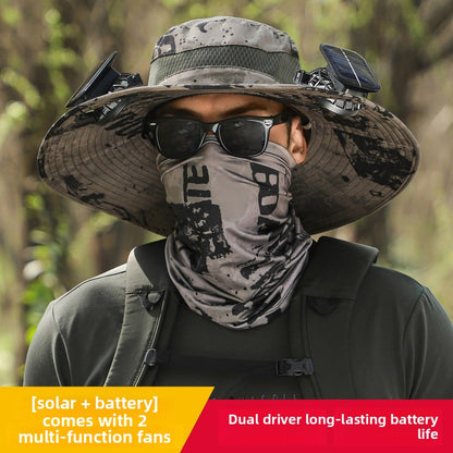 🔥Summer Essential – Solar Fan Cooling Hat for Outdoors & Beach
