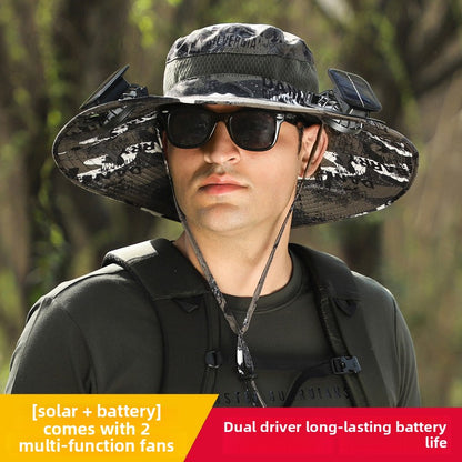 🔥Summer Essential – Solar Fan Cooling Hat for Outdoors & Beach