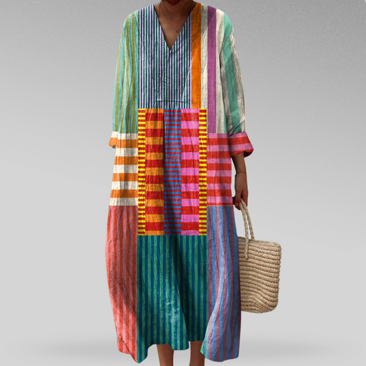 Printed Crewneck Dress