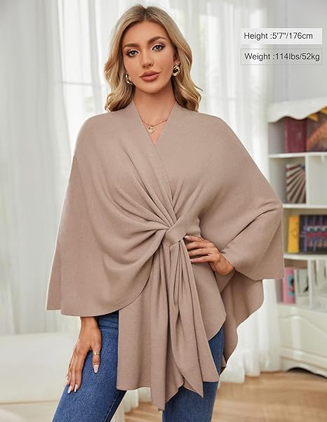 The LuxeFlow™ Cape Shawl